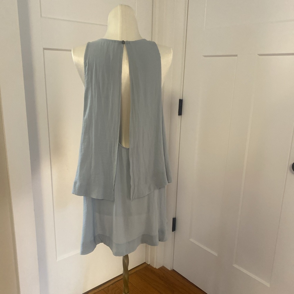 Free People Layers In Love Tiered Tunic Tank Top Blue Medium - Picture 4 of 6